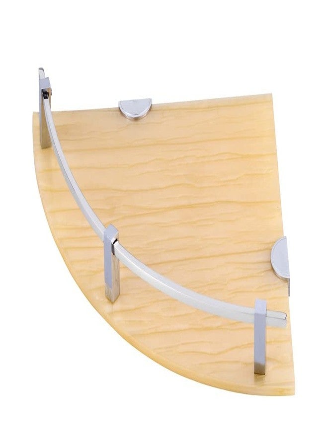 KINIK Stylish Acrylic Wall Mounted Corner Shelf 7x7 Inch | Bathroom & Home Storage Shelf (Ivory) - Image 2